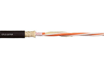 Оптоволоконный специальный кабель CFLG.LB для использования в гибких кабель-каналах PUR