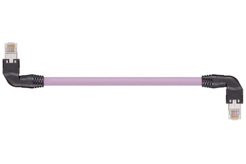 Кабельный жгут CAT5e, PVC (ПВХ), разъем А: Hirose RJ45, угловой, L-образный, нижний; разъем В: Hirose RJ45, угловой, L-образный, верхний