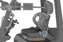 Сиденье с гибким кабель-каналом