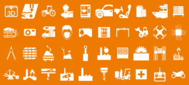 Символы отраслей, где работает igus