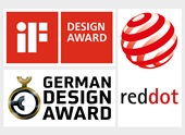 Логотипы IF, Red Dot, German Design Award